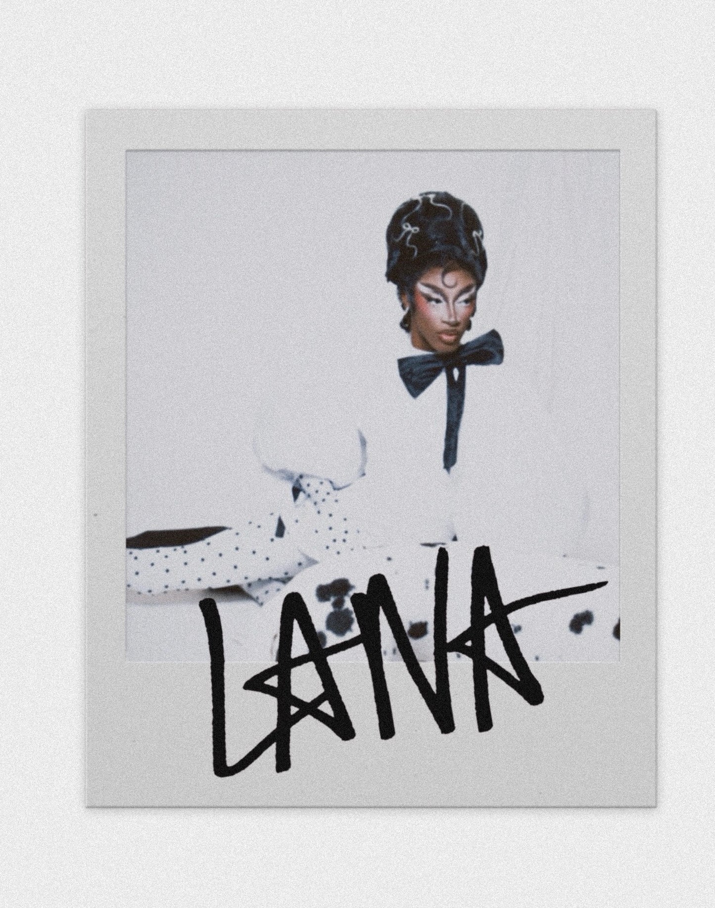 LANA JA’RAE SIGNED POLAROIDS: BLACK AND WHITE BALL